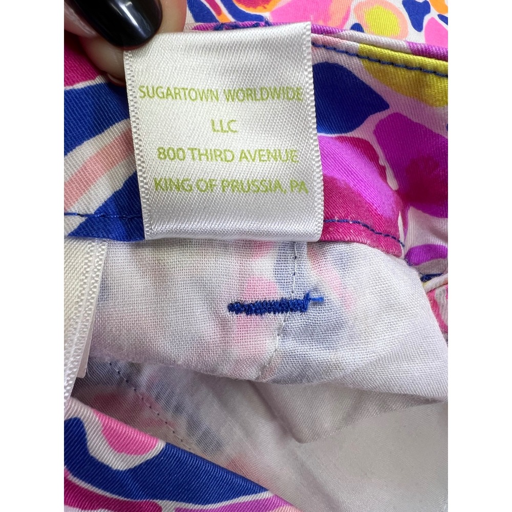 Lilly Pulitzer Lobster Print Skinny Pants Size 2 colorful incognito preppy boho - Picture 15 of 16